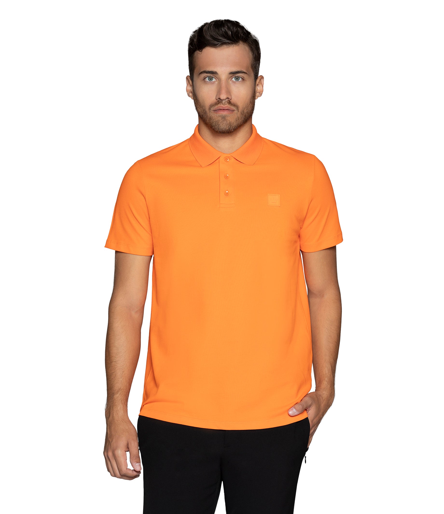 Bertigo Orange Pique Short Sleeve Polo Bertigo
