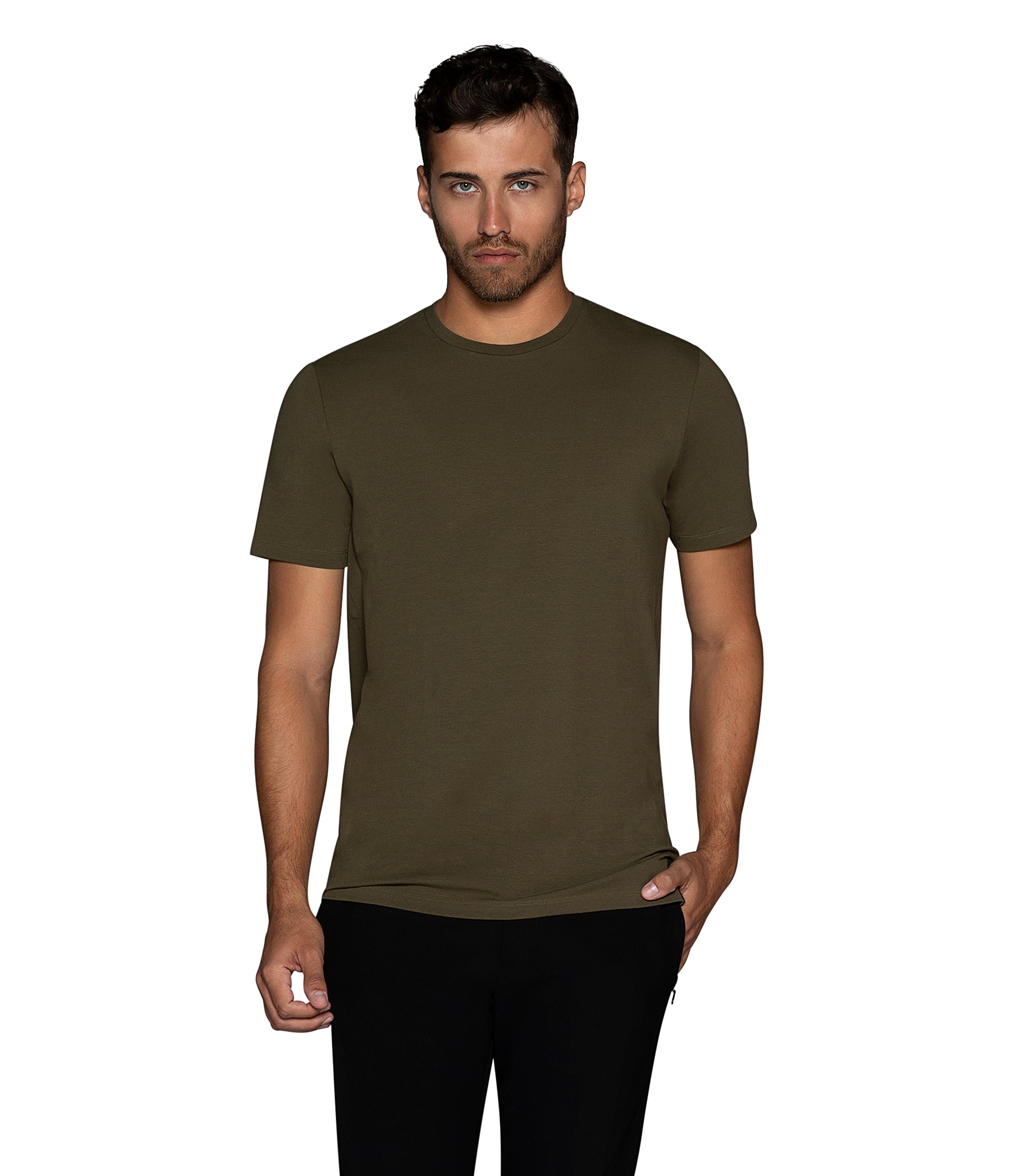 Bertigo Florance Solid Olive T Shirt for Men – Bertigo Shop