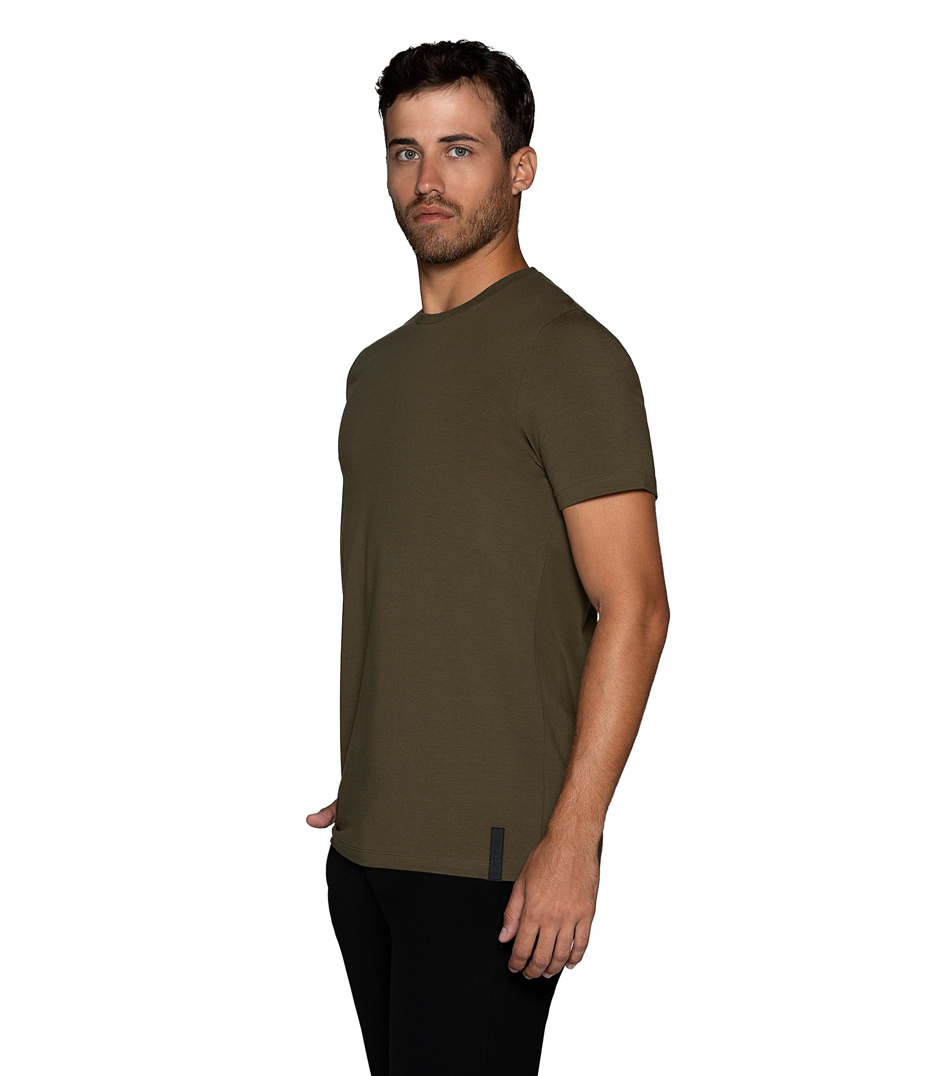 Bertigo Florance Solid Olive T Shirt for Men – Bertigo Shop