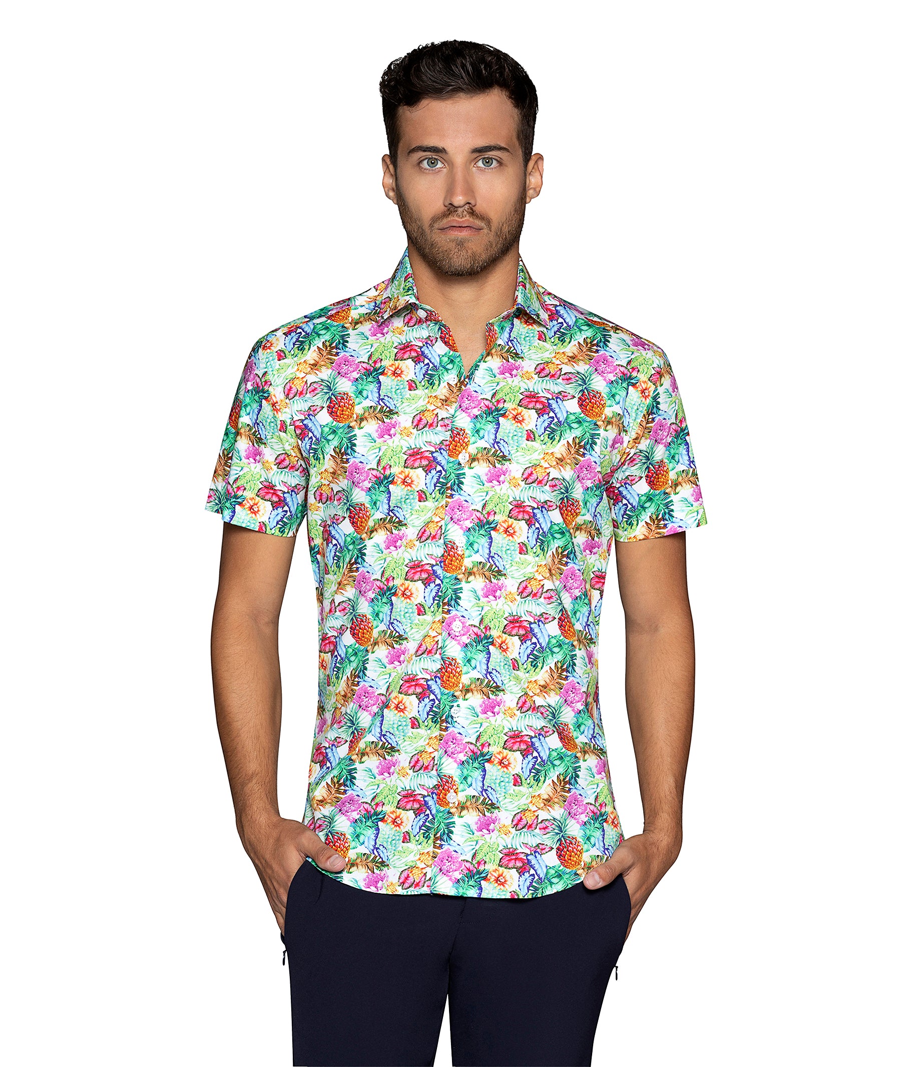 Bertigo Beau Tropical Pineapple Design Shirt – Bertigo Shop