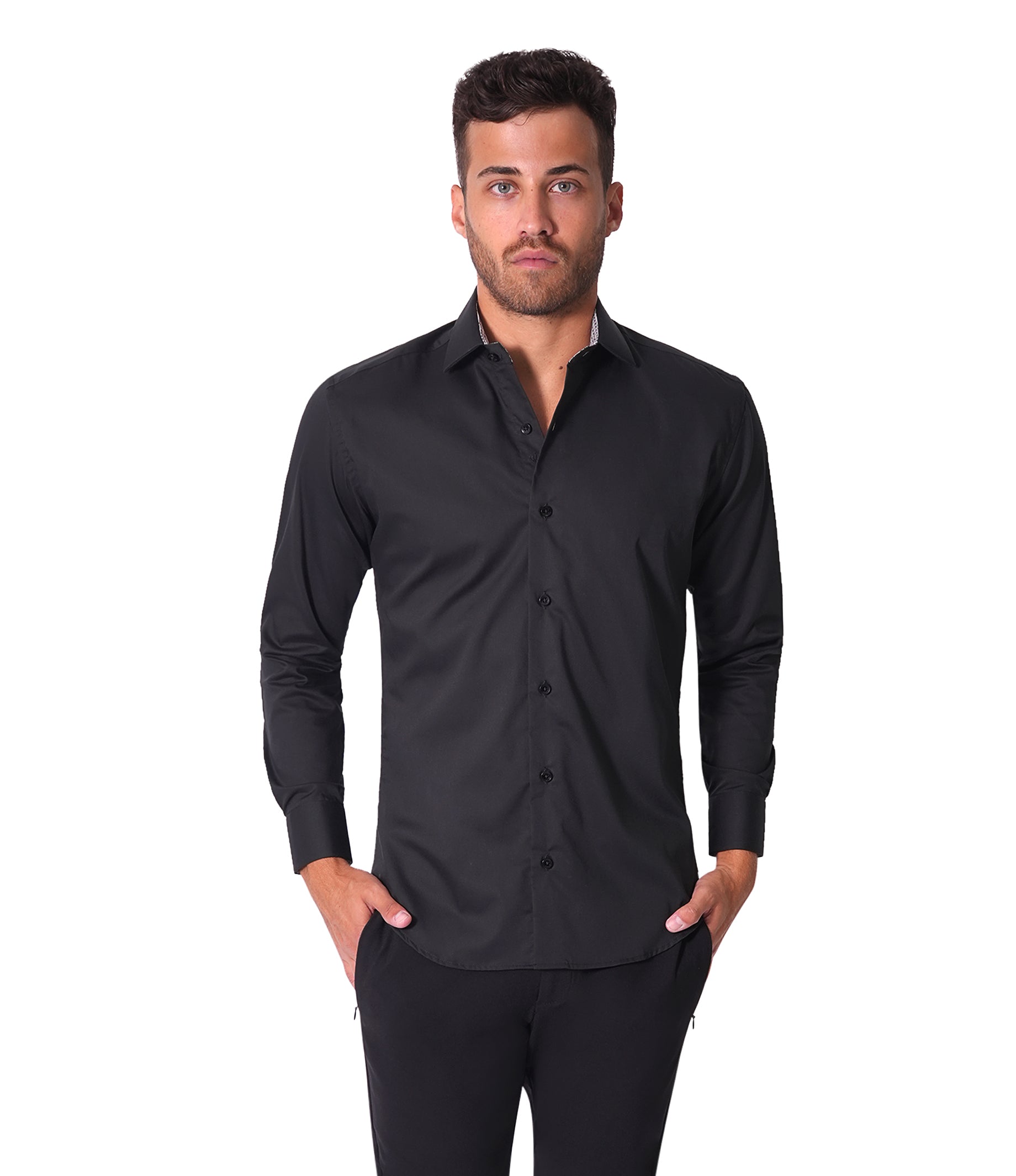 Austen Black Twill Shirt – Bertigo Shop