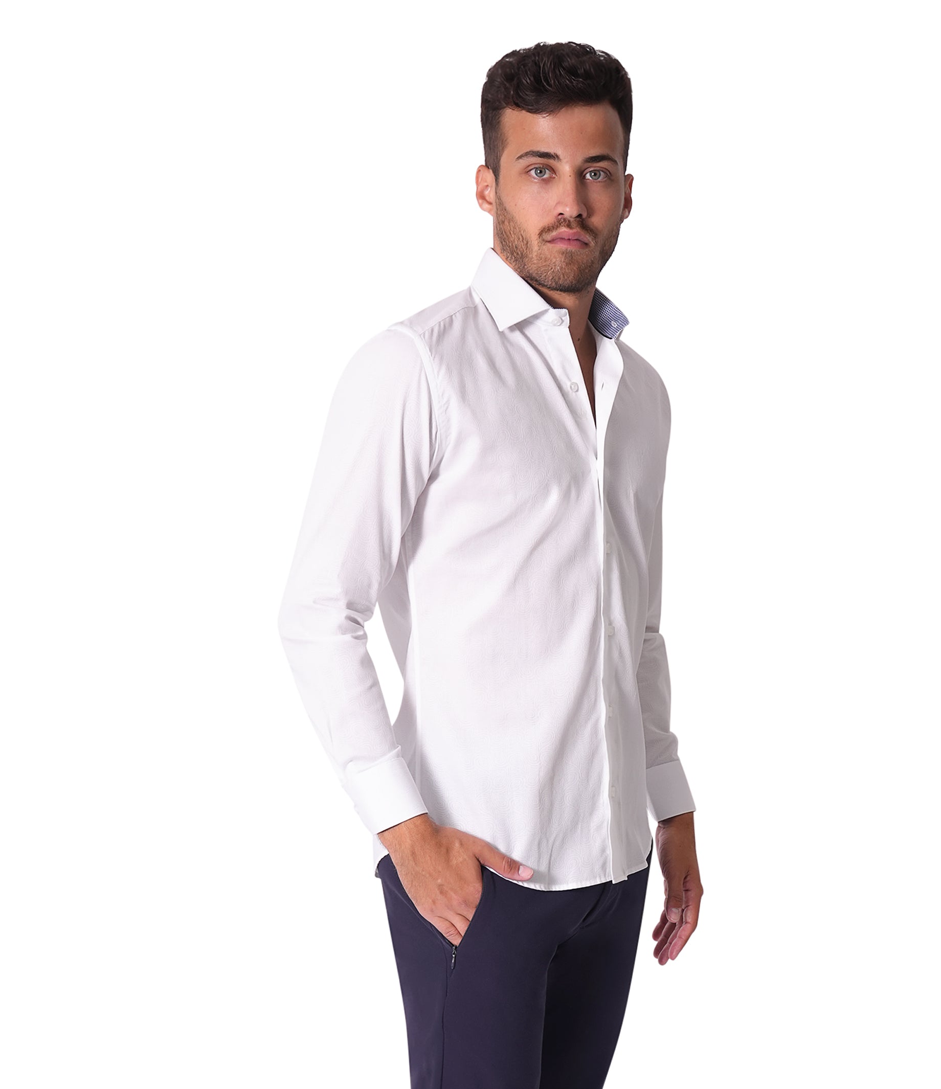 Bertigo Dean Paisley Mens White Shirt – Bertigo Shop