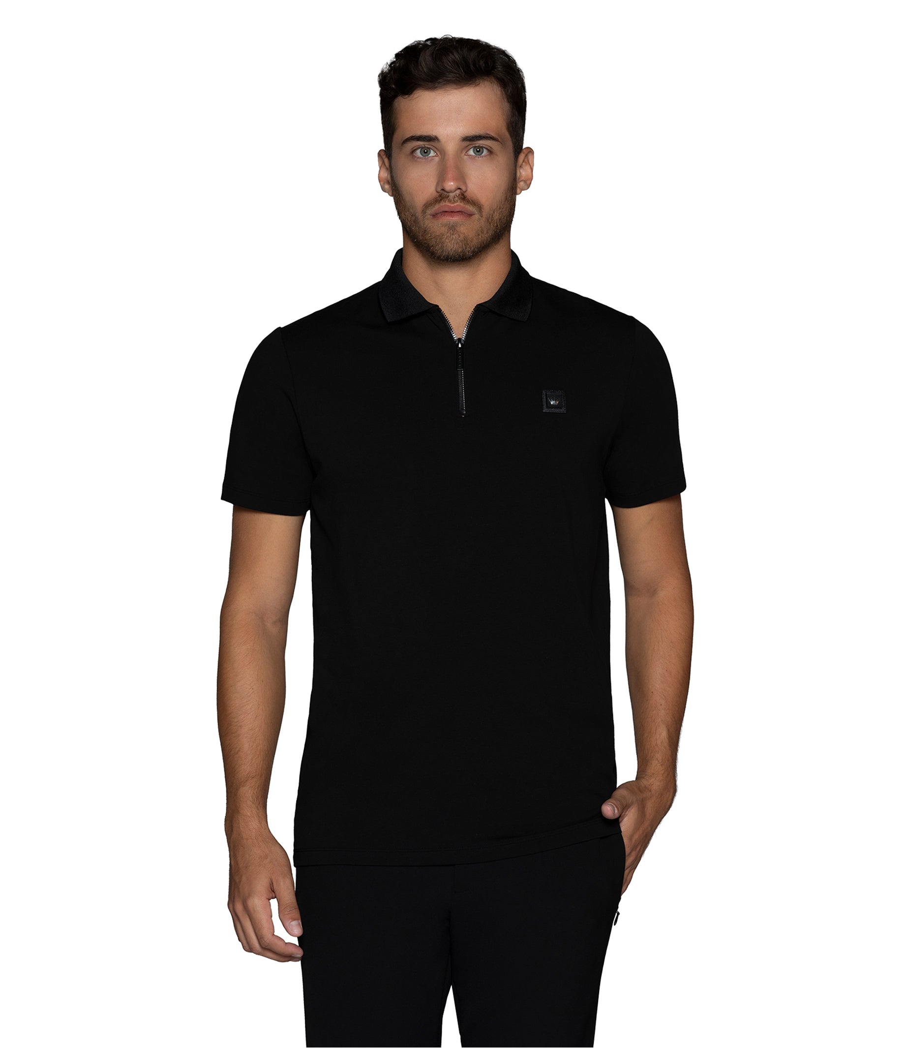 Bertigo Milan Black Jersey Polo Shirt – Bertigo Shop