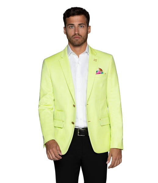 lime green dress jacket A166 ZARA LIME BLAZER DRESS GREEN NEON TWEED TEXTURED JACKET COAT