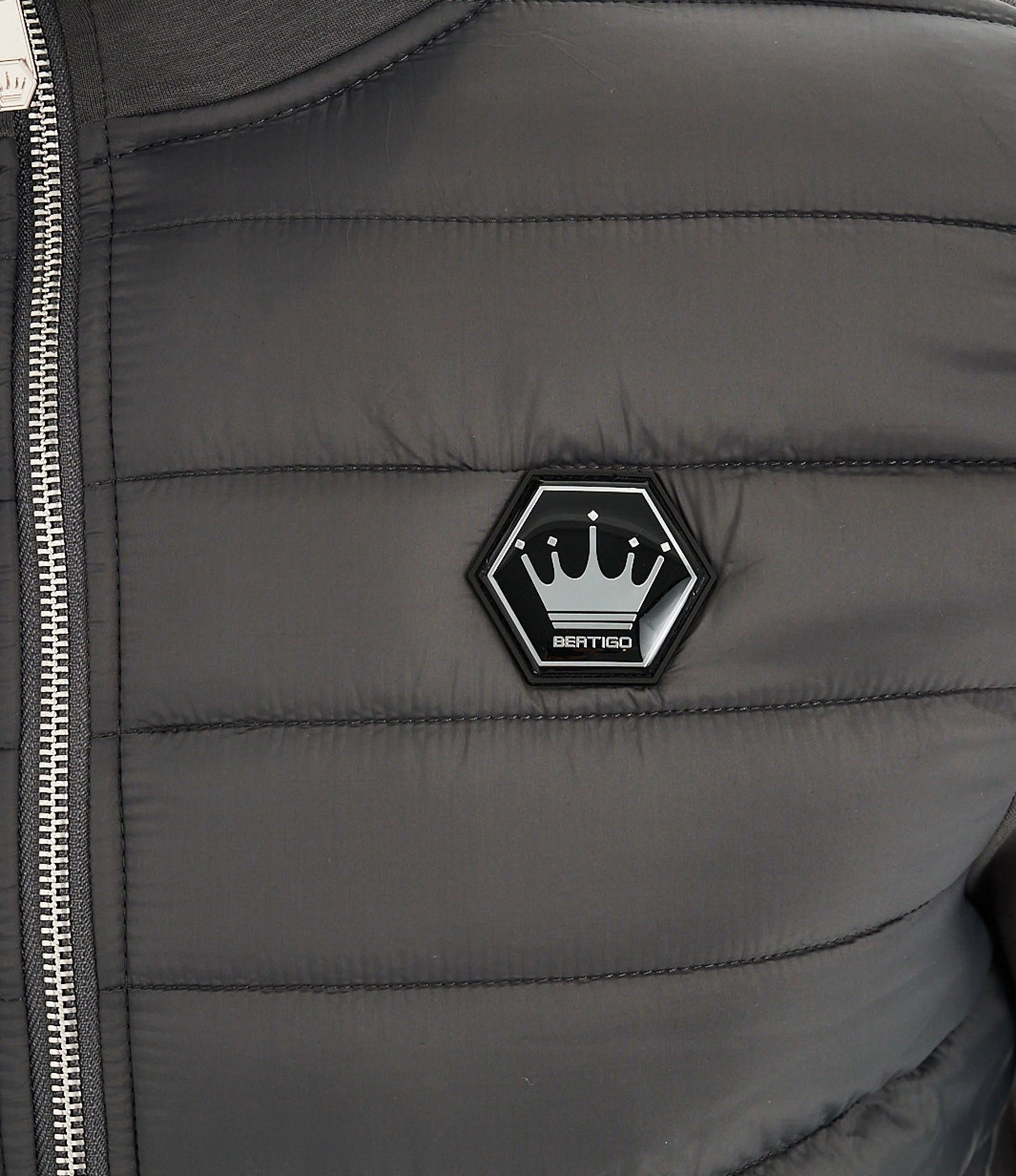 Bertigo Gray Knit Bomber Shop Jacket – Mimo Bertigo Solid